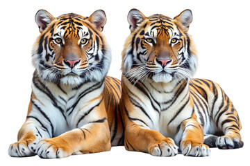 Obraz premium tigers isolated on transparent background