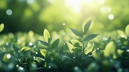 3D Render Background to ecology and sustainable development, environmental concept to safeguard biodiversity and growing economy 