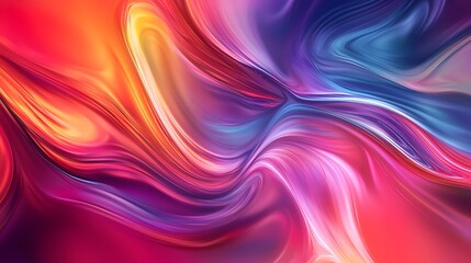 Fototapeta premium Colorful Abstract Background with Swirling Waves and Fluid Gradients Evoking Creativity and Joy