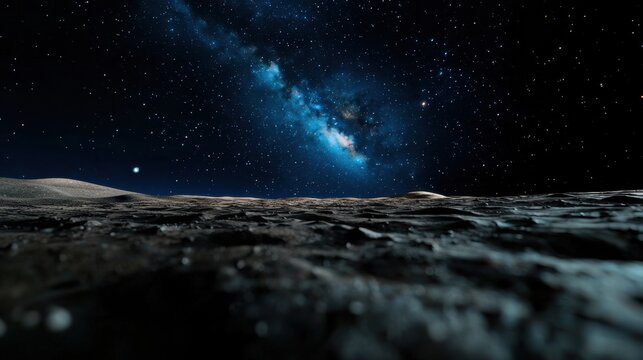 A dark sky with a milky white cloud in the background