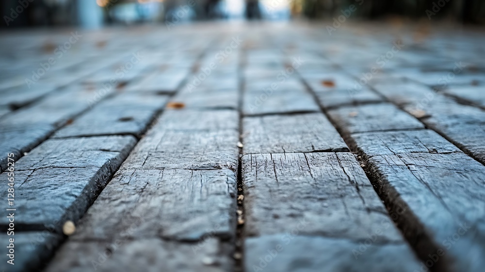Aufkleber low angle view of beautifully textured wooden planks creating a rustic floor that enhances natural b