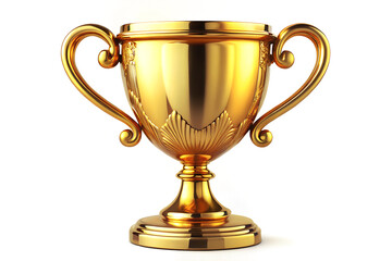Golden Trophy Cup with Elegant Handles – High-Resolution 8K Award Icon