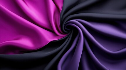 Obraz premium A purple and black fabric is shown in a spiral