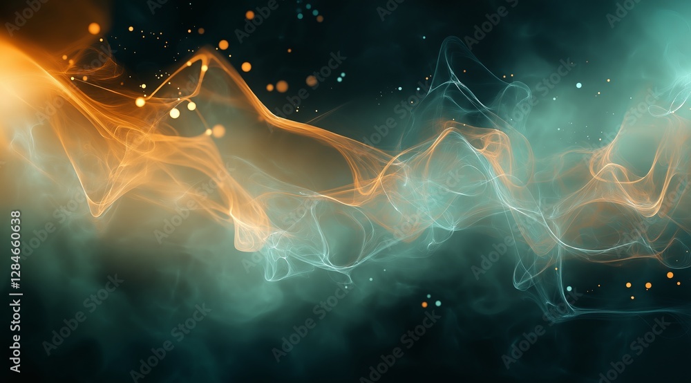 Poster technological modern background with bright lines of light and color. futuristic attractive backgrou