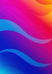 Obraz premium A modern abstract visual with flowing waves in vivid hues, creating a dynamic aesthetic.