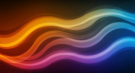 Obraz premium A radiant horizontal wave design with a soft gradient and fluid motion.