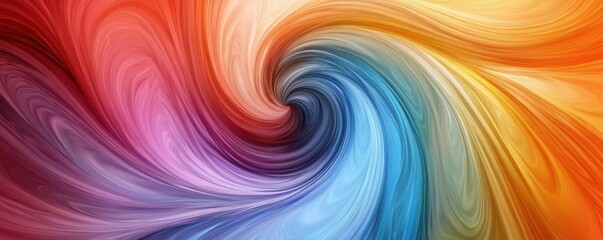 Obraz premium Vibrant multicolored swirl with dynamic abstract patterns