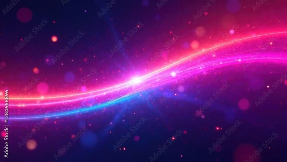 Aufkleber 3d render, abstract background with colorful spectrum. bright neon rays and glowing line