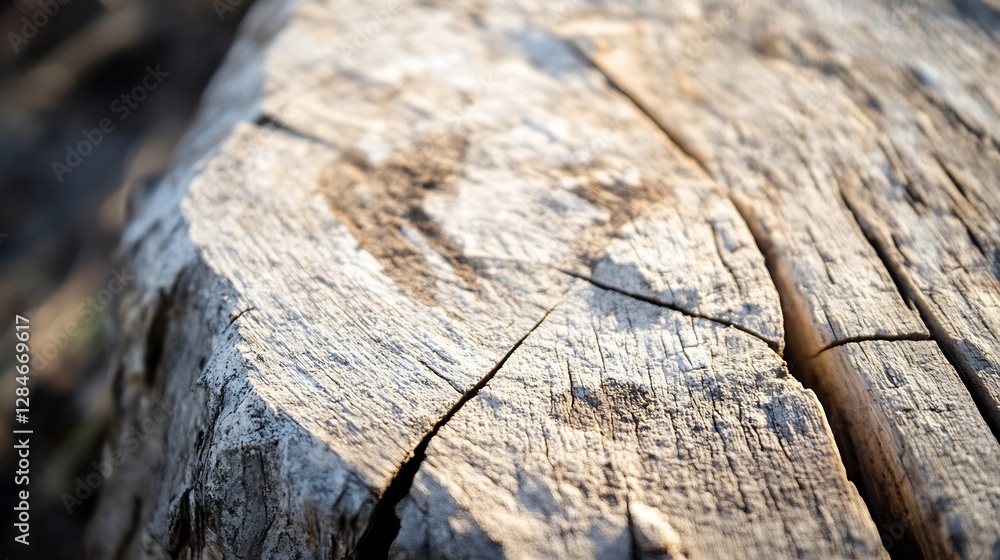 Leinwandbilder Close up image of a weathered wooden surface showcasing natural textures and patterns in sunlight : Generative AI