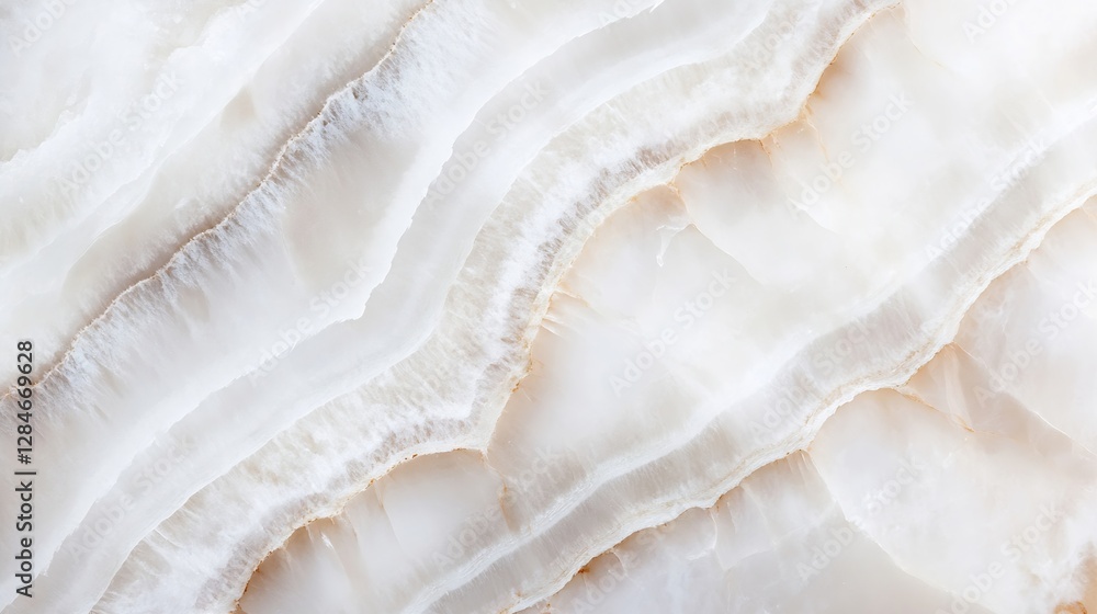 Aufkleber closeup view of stunning natural stone with layered textures and light colors : generative ai