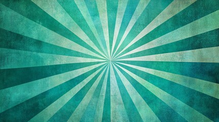 Geometric starburst textures in mossy green and shimmering teal plain background