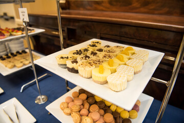 Arrangement of sweet treats.