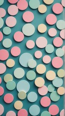 Pastel 3D shapes creating an abstract, geometric pattern. Modern, minimalist background perfect for design elements, artistic projects, or contemporary themes.