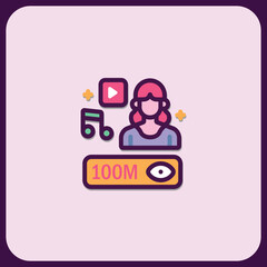 Fototapeta premium Influencer Marketing Success: 100 Million Views