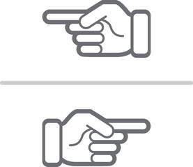 Pointing hands graphics