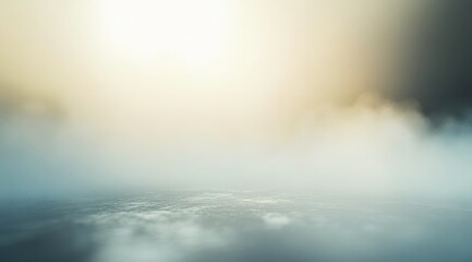 Fototapeta premium Mysterious Light Beams Emerging From a Foggy Corridor Create an Ethereal Atmosphere That Captivates Onlookers in This Tranquil Setting at Dawn