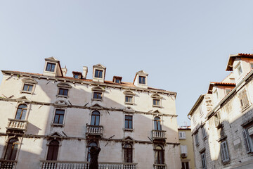 Architecture of the old town of Split in Croatia