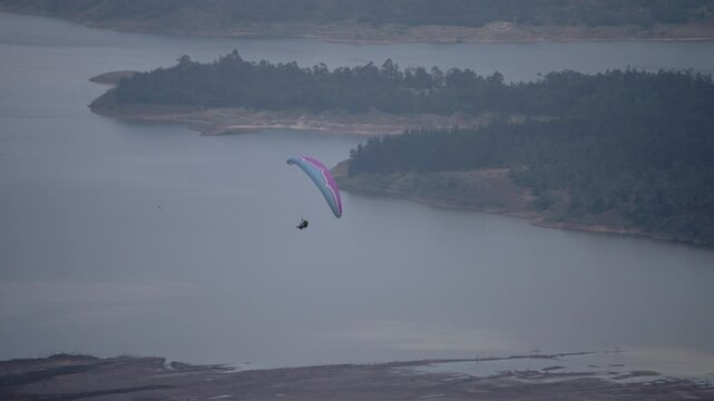 Paragliding flight sky soar like a bird of freedom