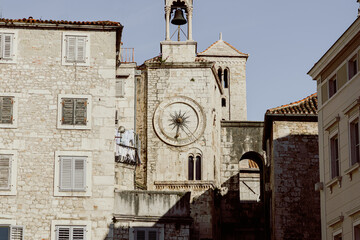 Architecture of the old town of Split in Croatia