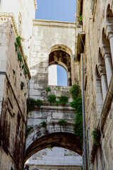 Architecture of the old town of Split in Croatia