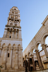 Architecture of the old town of Split in Croatia