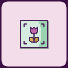 Floral Frame:  A Minimalist Botanical Illustration