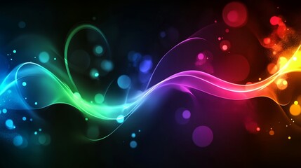 A colorful wave with many different colors