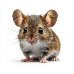 Cute Little Mouse Isolated on White Background