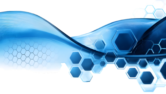 blue_illustration-_blue hexagon geometrical digital_tech texture background isolated on whitite