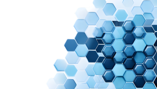 blue_illustration-_blue hexagon geometrical digital_tech texture background isolated on whitite