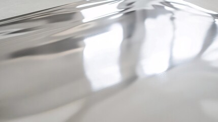 Glossy platinum with a brilliant reflective finish plain background