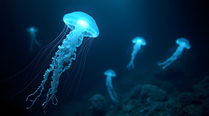 Mysterious and Rare Deep-Sea Creatures, Including Bioluminescent Jellyfish, Roam the Dark and Enigmatic Mariana Trench