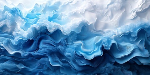 Obraz premium Blue & White Fabric Texture, Abstract Design for Fashion