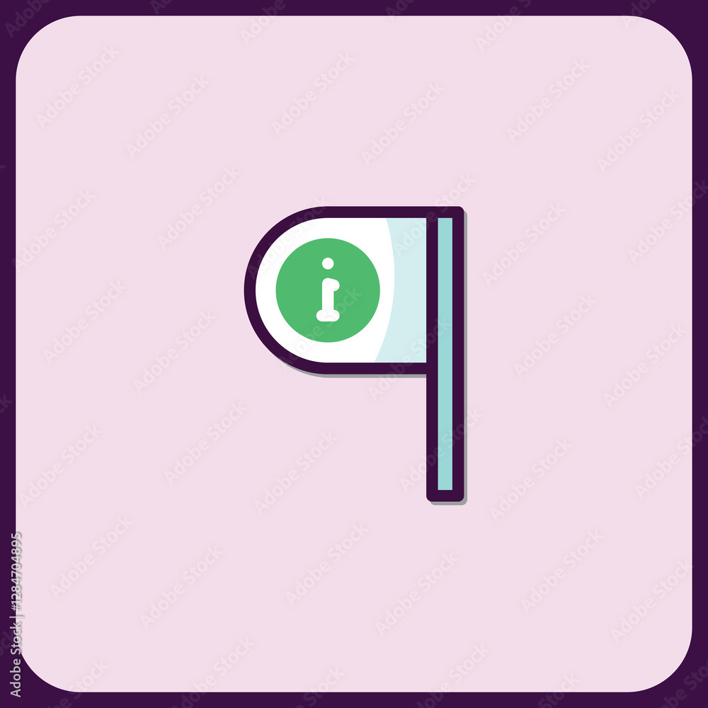 Poster modern information flag icon design element