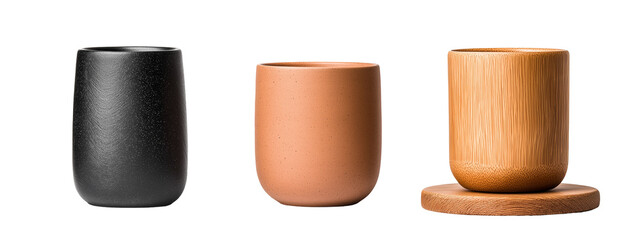 Minimalist Wooden and Ceramic Cups | Modern Drinkware, Natural Design