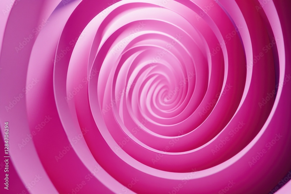 Poster pink swirling art with geometric pattern and visual texture.