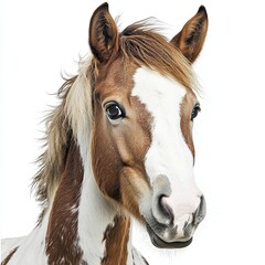 Obraz premium horse face, isolated on a transparent background, cutout