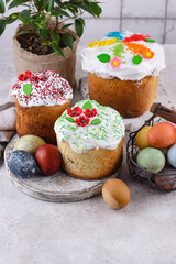 Traditional Ukrainian and Russian Easter cake kulich