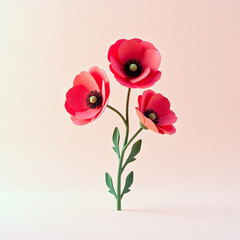 Fototapeta premium three-layered pink blossoms on background