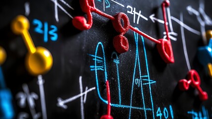 3D Printed Molecular Models and Chemical Equations on a Blackboard