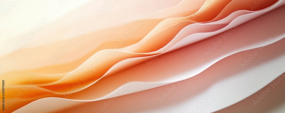 Poster abstract layers of soft pastel gradient waves with textured surface effects