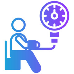 Blood Pressure glyph gradient icon