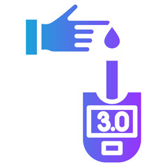 Blood Sugar glyph gradient icon
