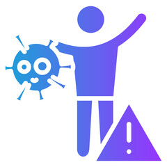 Symptoms glyph gradient icon