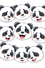 Obraz premium panda vector illustration