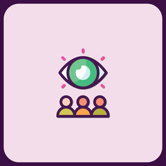 Collective Vision:  Group Insights Icon Illustration