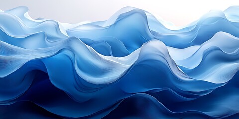 Fototapeta premium Abstract Blue Flowing Fabric Texture (1)