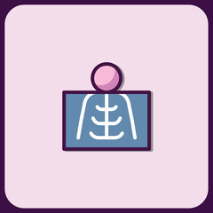 Stylized X-Ray Icon: Medical Imaging Symbol