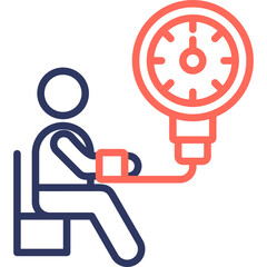 Fototapeta premium Blood Pressure line color icon