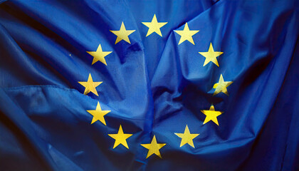 Celebrating Unity and Diversity on Europe Day With the Vibrant Blue and Golden Stars of the EU Flag